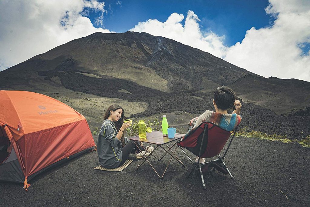 Portable Camping Side Tables with Aluminum Table Top from Trekology